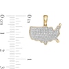Thumbnail Image 1 of 1/6 CT. T.W. Diamond Pavé United States of America Necklace Charm in 10K Gold