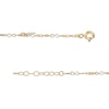 Thumbnail Image 1 of Made in Italy Crystal Bead and Mirror Hearts Dangle Station Anklet in 10K Solid Gold - 10"