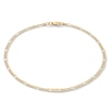 Thumbnail Image 0 of 10K Hollow Gold "be you" Figaro Chain Anklet