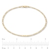 Thumbnail Image 2 of 10K Hollow Gold "be you" Figaro Chain Anklet