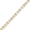 Thumbnail Image 0 of 3mm Cubic Zirconia Tennis Bracelet in 18K Gold Over Silver - 7.25"
