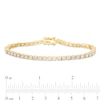 Thumbnail Image 2 of 3mm Cubic Zirconia Tennis Bracelet in 18K Gold Over Silver - 7.25"