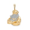 Thumbnail Image 0 of 1/3 CT. T.W. Diamond Tough Guy Necklace Charm in 14K Gold Over Silver