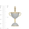 Thumbnail Image 1 of 1 CT. T.W. Baguette and Round Diamond Trophy Cup Necklace Charm in 14K Gold Over Silver