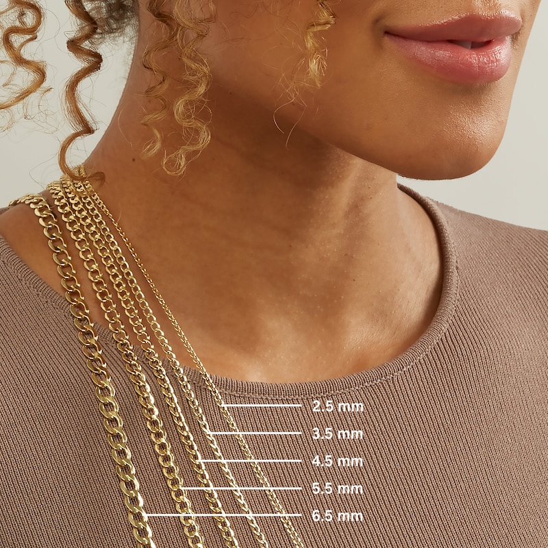 2.8mm Miami Cuban Chain Necklace in 10K Semi-Solid Gold - 22"