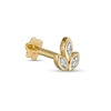 Thumbnail Image 0 of 018 Gauge Diamond Accent Marquise Frame Tri-Leaf Cartilage Barbell in 14K Semi-Solid Gold - 5/16"