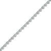 Thumbnail Image 0 of Diamond Accent Heart Tennis Bracelet in Sterling Silver – 7.25"