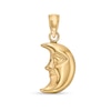 Thumbnail Image 0 of 17 x 9mm Puff Man in the Crescent Moon Necklace Charm in 10K Stamp Hollow Gold