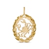 Thumbnail Image 0 of Garland Wreath Frame Cancer Necklace Charm in 10K Gold Casting Solid