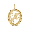 Thumbnail Image 0 of Garland Wreath Frame Leo Necklace Charm in 10K Gold Casting Solid