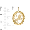 Thumbnail Image 1 of Garland Wreath Frame Leo Necklace Charm in 10K Gold Casting Solid