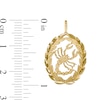 Thumbnail Image 1 of Garland Wreath Frame Scorpio Necklace Charm in 10K Gold Casting Solid