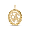 Thumbnail Image 0 of Garland Wreath Frame Capricorn Necklace Charm in 10K Gold Casting Solid
