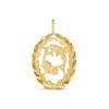 Thumbnail Image 0 of Garland Wreath Frame Pisces Necklace Charm in 10K Gold Casting Solid