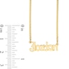 Thumbnail Image 1 of Gothic-Style Name 040 Gauge Solid Curb Chain Necklace in 14K Gold (1 Line)