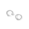 Thumbnail Image 0 of Stainless Steel CZ Horseshoe and Nose Ring Set - 16G 3/8"