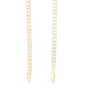 Thumbnail Image 1 of 10K Semi-Solid Gold Diamond-Cut Round Curb Chain Made in Italy - 20"