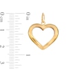 Thumbnail Image 1 of Heart Outline Necklace Charm in 10K Gold