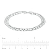 Thumbnail Image 1 of Made in Italy Pavé Miami Curb Chain Bracelet in Solid Sterling Silver - 8.5"