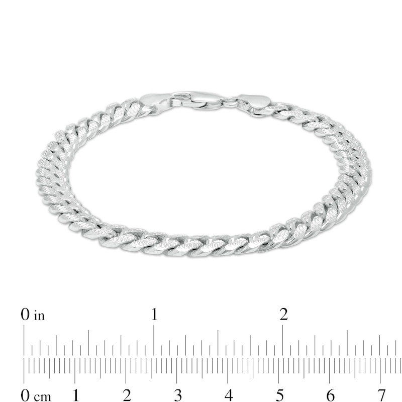 Made in Italy Pavé Miami Curb Chain Bracelet in Solid Sterling Silver - 8.5"
