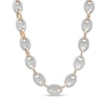 Thumbnail Image 0 of Men's 1 CT. T.W. Diamond Mariner Link Chain Necklace in Sterling Silver with 14K Gold Plate – 20"