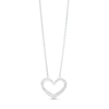 Thumbnail Image 0 of Diamond Accented Heart Outline Necklace in Sterling Silver