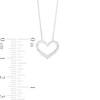 Thumbnail Image 1 of Diamond Accented Heart Outline Necklace in Sterling Silver