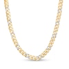 Thumbnail Image 0 of 7mm Cubic Zirconia Curb Chain Necklace in 10K Hollow Gold - 20"