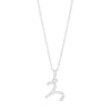 Thumbnail Image 0 of Cubic Zirconia Dainty Aries Symbol Pendant Necklace in Solid Sterling Silver