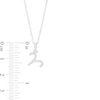 Thumbnail Image 1 of Cubic Zirconia Dainty Aries Symbol Pendant Necklace in Solid Sterling Silver