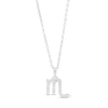 Thumbnail Image 0 of Cubic Zirconia Dainty Scorpio Symbol Pendant Necklace in Sterling Silver
