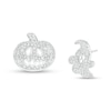 Thumbnail Image 0 of 1/20 CT. T.W. Diamond Mismatch Ghost and Pumpkin Stud Earrings in Sterling Silver