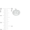 Thumbnail Image 1 of 1/20 CT. T.W. Diamond Mismatch Ghost and Pumpkin Stud Earrings in Sterling Silver