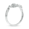 Thumbnail Image 1 of Diamond Accent Sideways Snake Ring in Sterling Silver