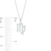 Thumbnail Image 1 of Cubic Zirconia Dainty Virgo Symbol Pendant Necklace in Solid Sterling Silver
