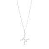 Thumbnail Image 0 of Cubic Zirconia Dainty Pisces Symbol Pendant Necklace in Sterling Silver
