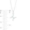 Thumbnail Image 1 of Cubic Zirconia Dainty Pisces Symbol Pendant Necklace in Sterling Silver