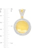Thumbnail Image 1 of 1 CT. T.W. Diamond Outlined Medallion Necklace Charm in 10K Gold