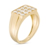 Thumbnail Image 1 of Cubic Zirconia Pavé Rounded Square Ring in 10K Gold - Size 10