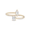 Thumbnail Image 0 of 10K Gold CZ Round and Marquise Bypass Midi/Toe Ring