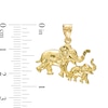 Thumbnail Image 1 of Mom and Baby Elephant Necklace Charm in 10K Gold Casting