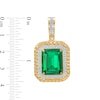 Thumbnail Image 1 of 1/10 CT. T.W. Diamond and Green Cubic Zirconia Necklace Charm in Sterling Silver with 14K Gold Plate