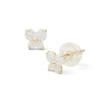 Thumbnail Image 0 of Cubic Zirconia Butterfly Stud Earrings in Solid Sterling Silver with 14K Gold Plate