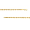 Thumbnail Image 1 of 3.6mm Diamond-Cut Rope Chain Necklace in 10K Semi-Solid Gold - 20"