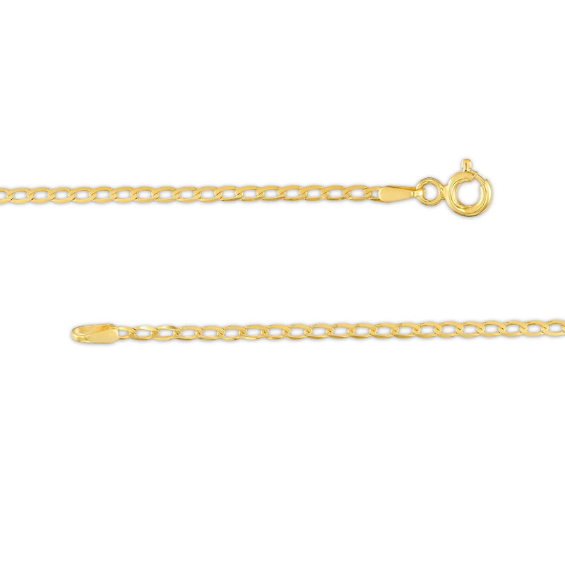 1.75mm Diamond-Cut Light Curb Chain Necklace in 10K Solid Gold - 18"