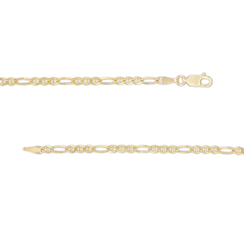 2.65mm Diamond-Cut Figaro Chain Necklace in 10K Solid Gold - 20"