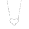 Thumbnail Image 0 of 1/20 CT. T.W. Diamond Heart Necklace in Sterling Silver - 18"