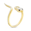Thumbnail Image 1 of 1/20 CT. T.W. Diamond Snake Wrap Ring in Sterling Silver with 14K Gold Plate