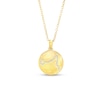 Thumbnail Image 0 of Diamond Accent Pisces Zodiac Disc Necklace in Sterling Silver with 14K Gold Plate - 18"