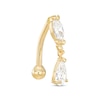 Thumbnail Image 0 of 14K Gold CZ Marquise Dangle Eyebrow Ring - 16G 5/16"